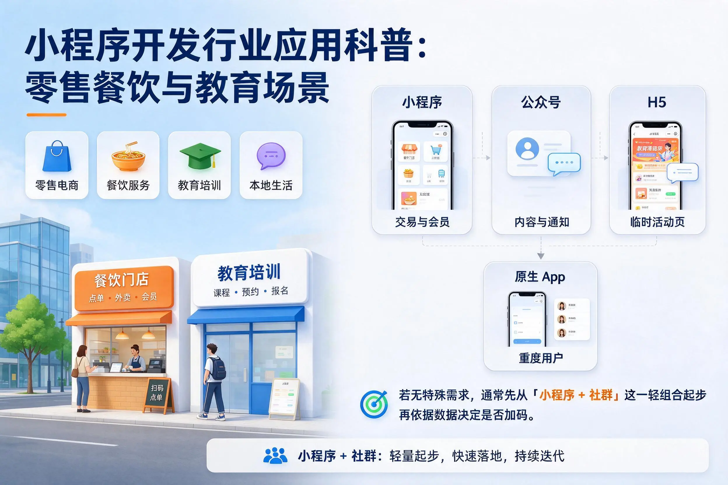 德阳小程序开发行业应用科普：零售餐饮与教育场景