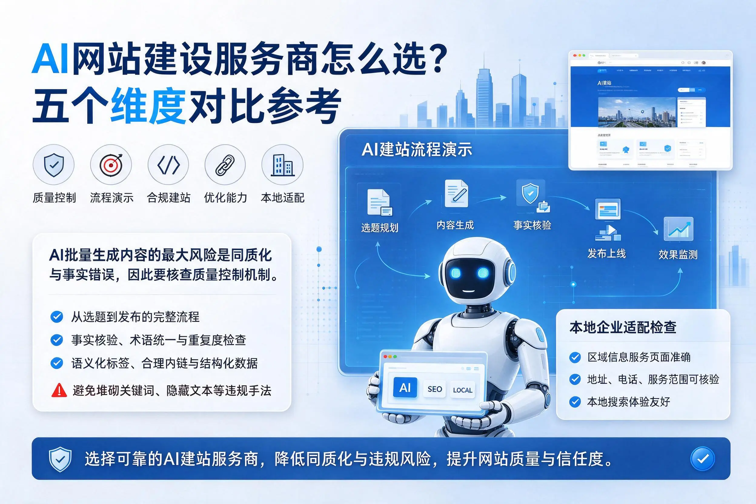 德阳AI网站建设服务商怎么选?五个维度对比参考
